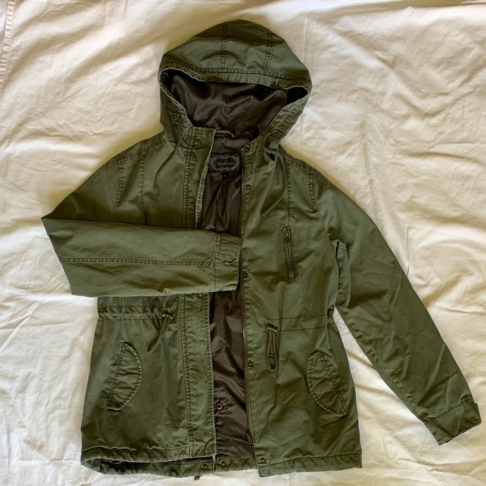Olive Green Hooded Jacket